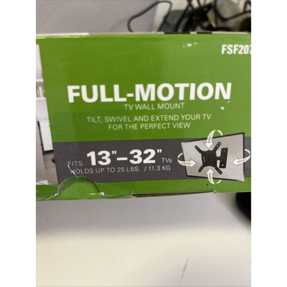 TV Wall Mount Fits 13-32 inch TV Up To 25lbs Sanus Vuepoint FSF207 Full Motion - Picture 6 of 11